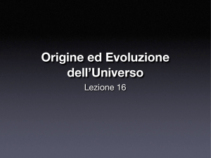 Origine ed Evoluzione dell`Universo