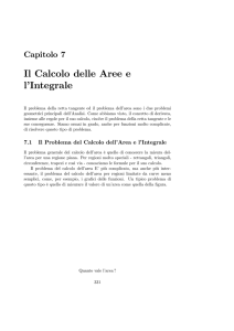 Il Calcolo delle Aree e l`Integrale