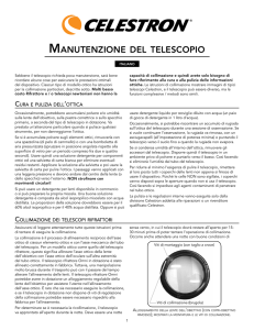 manutenzione del telescopio - Associazione Astrofili Aurunca