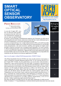 smart optical sensor observatory - Comitato Italiano per il Progetto
