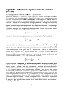 Capitolo VI – Moto uniforme e permanente nelle correnti in pressione