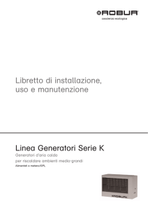 Linea Generatori Serie K Libretto di installazione, uso e manutenzione