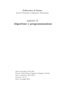 Appunti di Algoritmi e programmazione