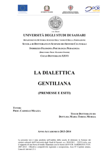 la dialettica gentiliana - Università degli Studi di Sassari