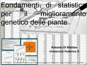 Fondamenti di Statistica GenHort - Modulo 1