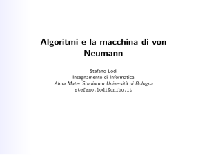 Algoritmi e la macchina di von Neumann
