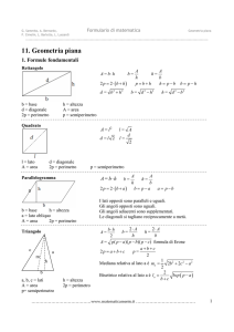 Formulario di geometria piana