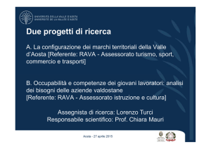 27.04.2015 Presentazione Turci - Università della Valle d`Aosta