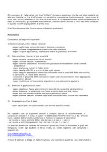 Gli insegnanti di Matematica del liceo A.Righi” ritengono opportuno