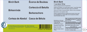 Birch Bark Birkenrinde Corteza de Abedul Écorce de Bouleau