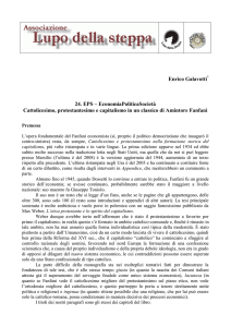 Enrico Galavotti 24. EPS – EconomiaPoliticaSocietà Cattolicesimo
