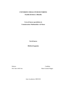 Tesi Diritto d`Agenzia