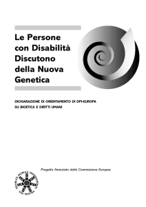 Le Persone con Disabilità Discutono della Nuova Genetica