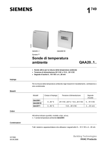 1749 Sonde di temperatura ambiente QAA20..1..