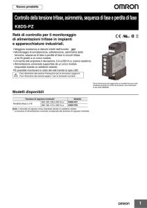 1 Controllo della tensione trifase, asimmetria, sequenza di fase e