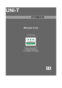 UNI-T UT33B/C/D Manuale d`uso