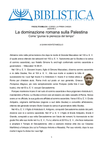 La dominazione romana sulla Palestina