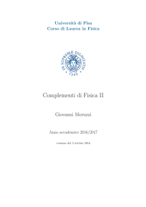 Complementi di Fisica 2 - Dipartimento di Fisica