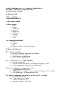 MODULO 1/120 LINEAMENTI DI GRAMMATICA e LESSICO Prof