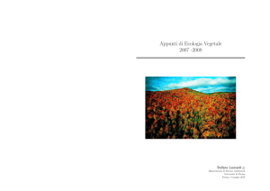 Appunti di Ecologia Vegetale 2007 -2008