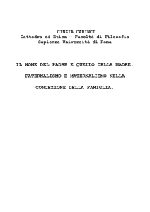 il nome del padre e quello della madre. paternalismo