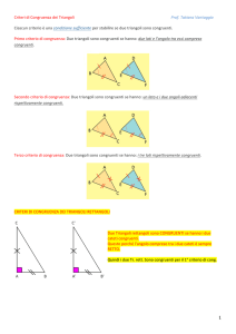 I criteri di congruenza dei triangoli