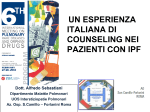 un esperienza italiana di counseling nei pazienti con ipf