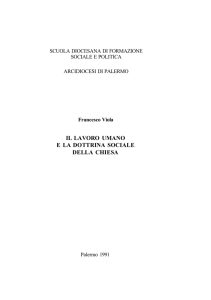 il lavoro umano e la dottrina sociale della chiesa