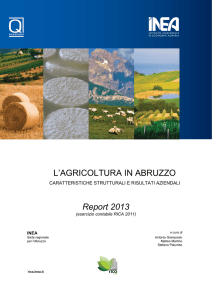 L`AGRICOLTURA IN ABRUZZO Report 2013 - INEA - RICA