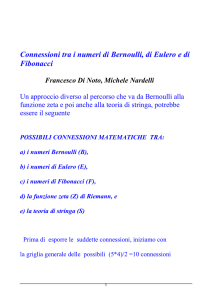 Connessioni tra i numeri di Bernoulli, di Elulero e - Nardelli
