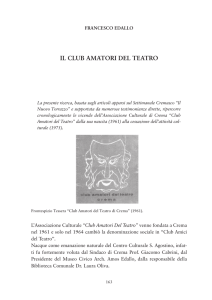 FRANCESCO EDALLO - 1961: nasce il "Gruppo Amici per il Teatro"