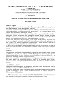 liceo socio-psico-pedagogico, delle scienze sociali e