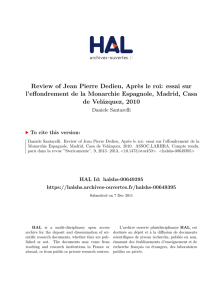 Review of Jean Pierre Dedieu, Après le roi: essai sur l - HAL
