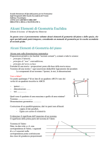 Alcuni Elementi di Geometria Euclidea