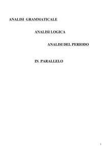 analisi grammaticale - logica - del periodo