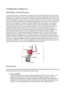 TUMORE DELLA PROSTATA - I Parte