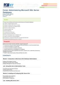 Corso: Administering Microsoft SQL Server Databases