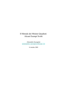 Il Metodo dei Minimi Quadrati - Università degli Studi di Parma