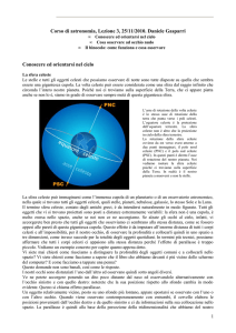 Corso di astronomia, Lezione 3, 25/11/2010. Daniele Gasparri