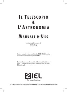 Il telescopio e l`astronomia Libro MANUALE D`USO