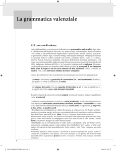 La grammatica valenziale