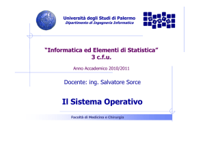 Il Sistema Operativo - Università degli Studi di Palermo