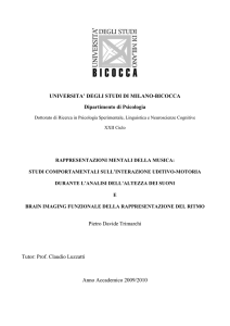 UNIVERSITA` DEGLI STUDI DI MILANO-BICOCCA