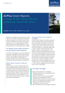 AirPlus Green Reports. La base di dati ideale per una protezione