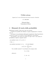 Utilità attesa - Università degli studi di Pavia