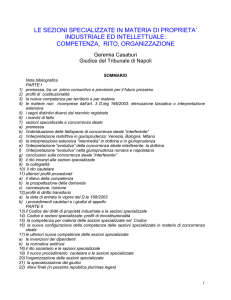 Le Sezioni Specializzate in materia di Proprietà Industriale ed