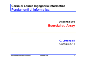 array - Dipartimento di Informatica e Automazione