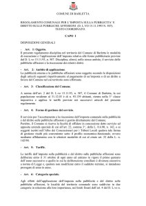 COMUNE DI BARLETTA REGOLAMENTO COMUNALE PER L