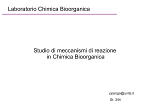 Studio di meccanismi di reazione in Chimica Bioorganica