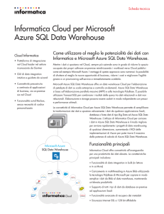Informatica Cloud per Microsoft Azure SQL Data Warehouse